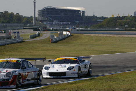Nicki Thiim's debut i ADAC GT Masters, med en Ford GT 40 på Hockenheim.
(Foto: Christian Reinsch)